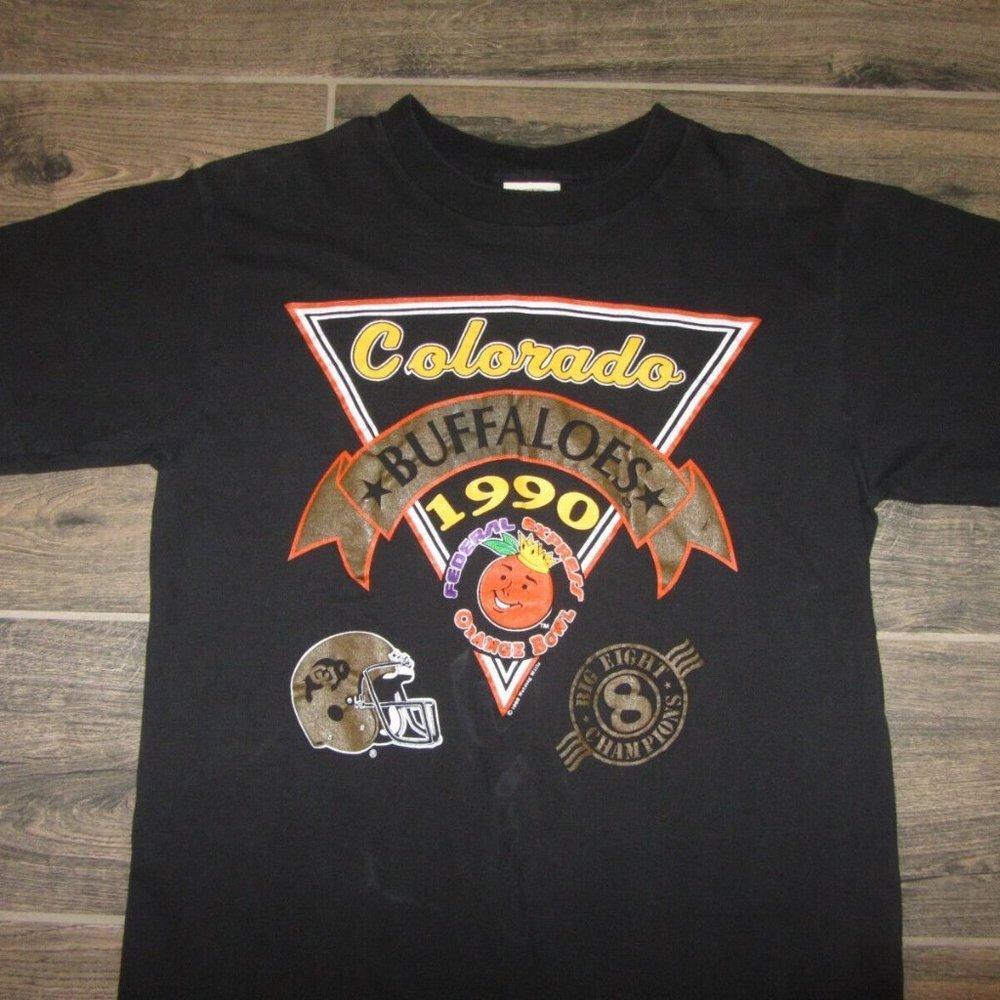 Colorado Buffaloes 1990 Orange Bowl Black Football Shirt